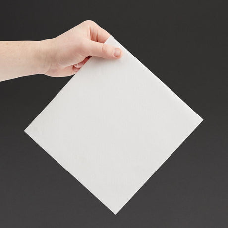 Fiesta Recyclable Premium Tablin Dinner Napkin White 40x40cm Airlaid 1/4 Fold (Pack of 500) - FE264  Fiesta