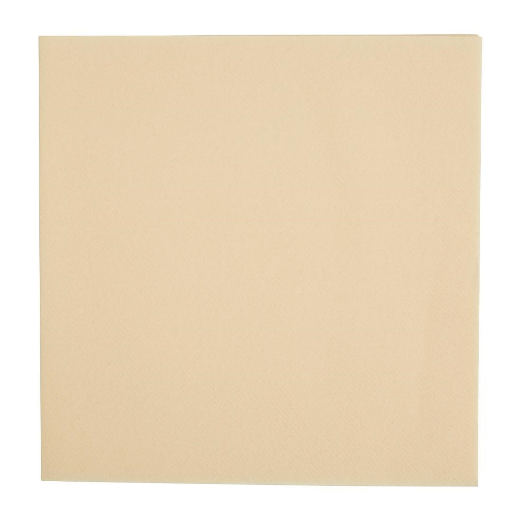 Fiesta Recyclable Premium Tablin Dinner Napkin Cream 40x40cm Airlaid 1/4 Fold (Pack of 500) - FE265  Fiesta