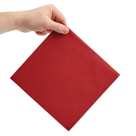 Fiesta Recyclable Premium Tablin Dinner Napkin Bordeaux 40x40cm Airlaid 1/4 Fold (Pk 500) - FE266  Fiesta
