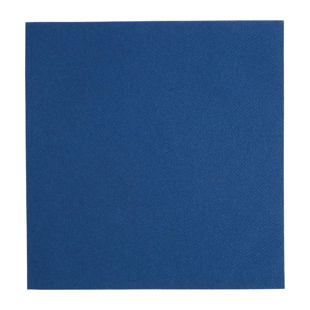 Fiesta Recyclable Premium Tablin Dinner Napkin Dark Blue 40x40cm Airlaid 1/4 Fold (Pk 500) - FE269  Fiesta