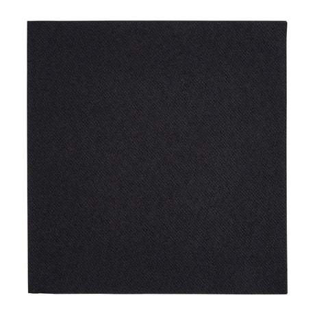 Fiesta Recyclable Premium Tablin Dinner Napkin Black 40x40cm Airlaid 1/4 Fold (Pack of 500) - FE270  Fiesta