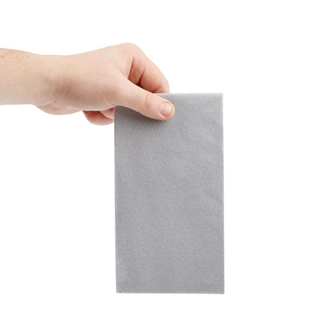 Fiesta Recyclable Premium Tablin Dinner Napkin Grey 40x40cm Airlaid 1/8 Fold (Pack of 500) - FE274  Fiesta