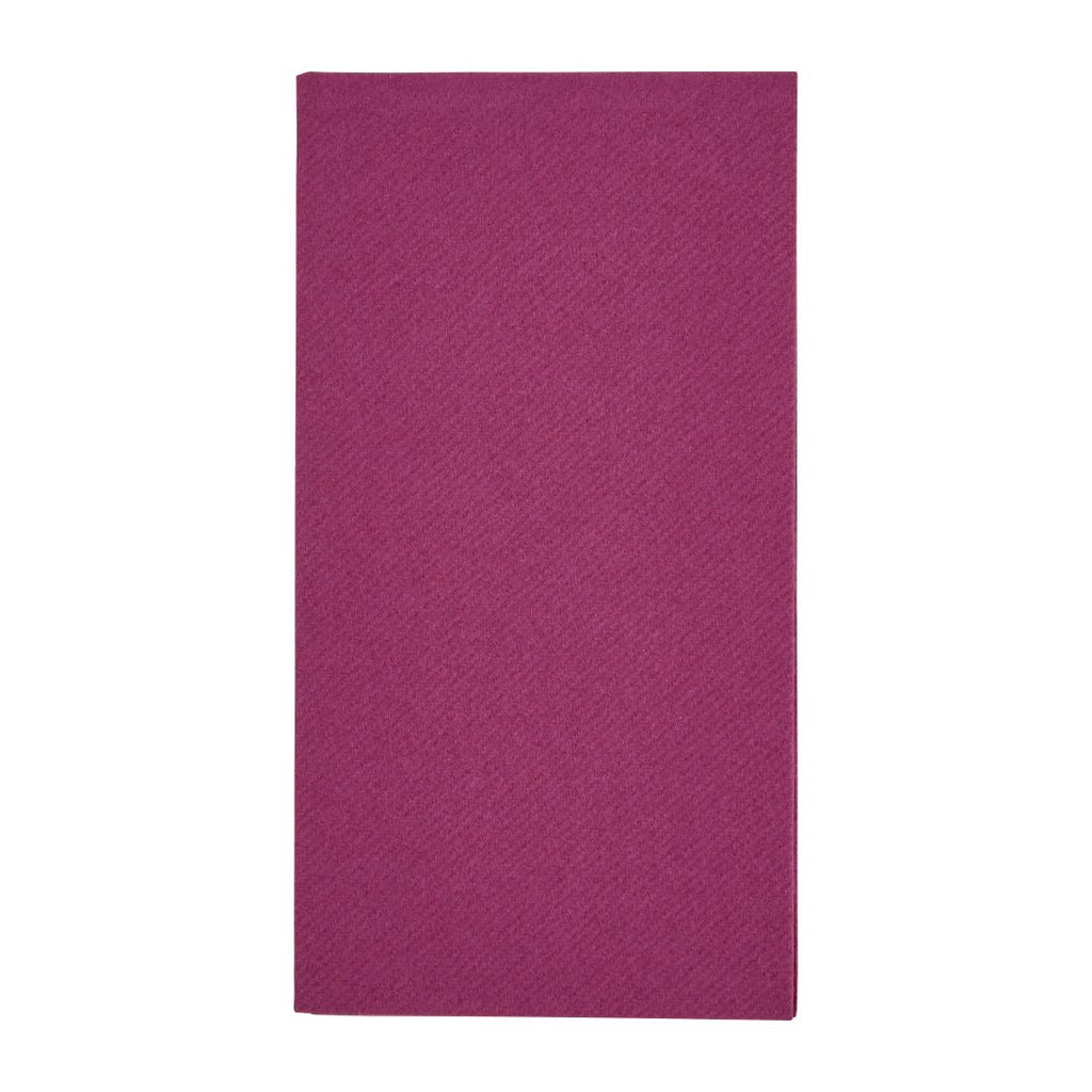 Fiesta Recyclable Premium Tablin Dinner Napkin Plum 40x40cm Airlaid 1/8 Fold (Pack of 500) - FE275  Fiesta