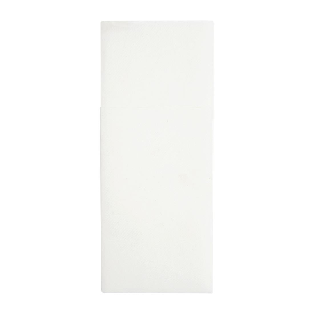 Fiesta Recyclable Premium Tablin Dinner Napkin White 48x40cm Airlaid Pocket Fold (Pk 400) - FE277  Fiesta