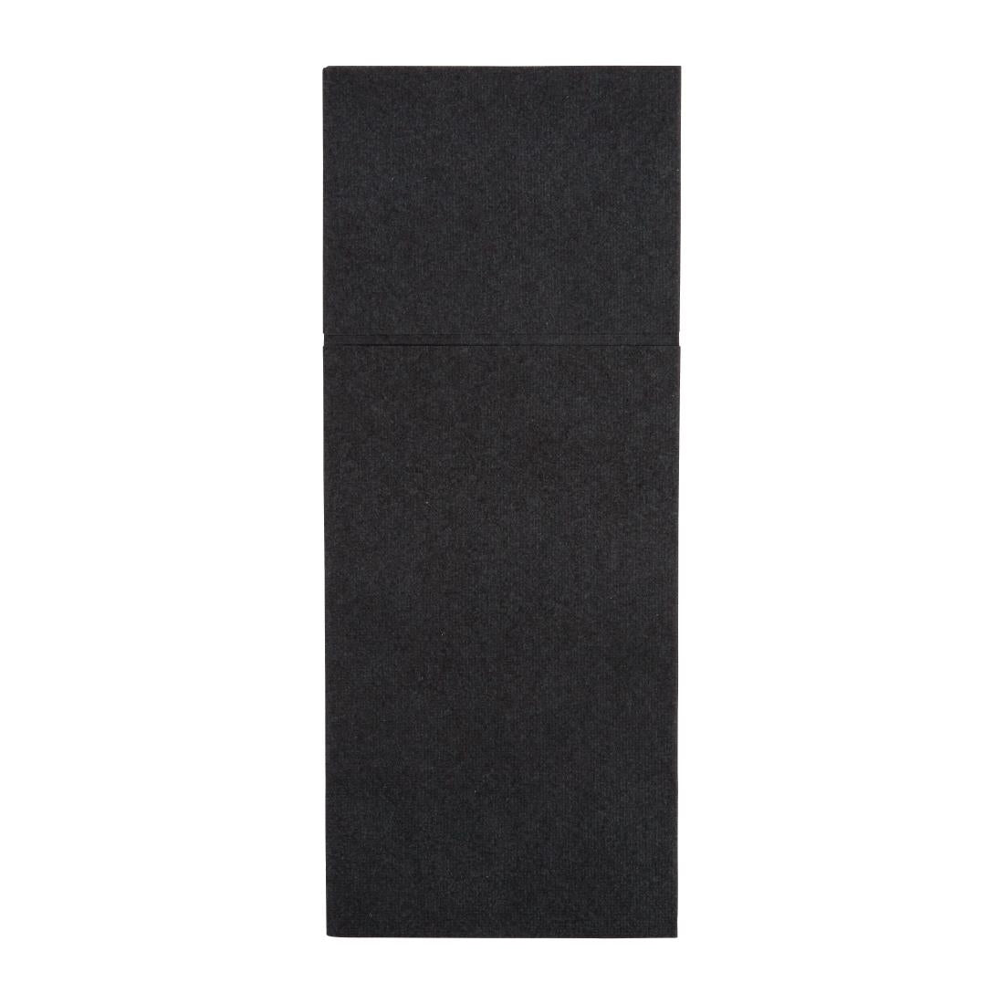 Fiesta Recyclable Premium Tablin Dinner Napkin Black 48x40cm Airlaid Pocket Fold (Pk 400) - FE280  Fiesta
