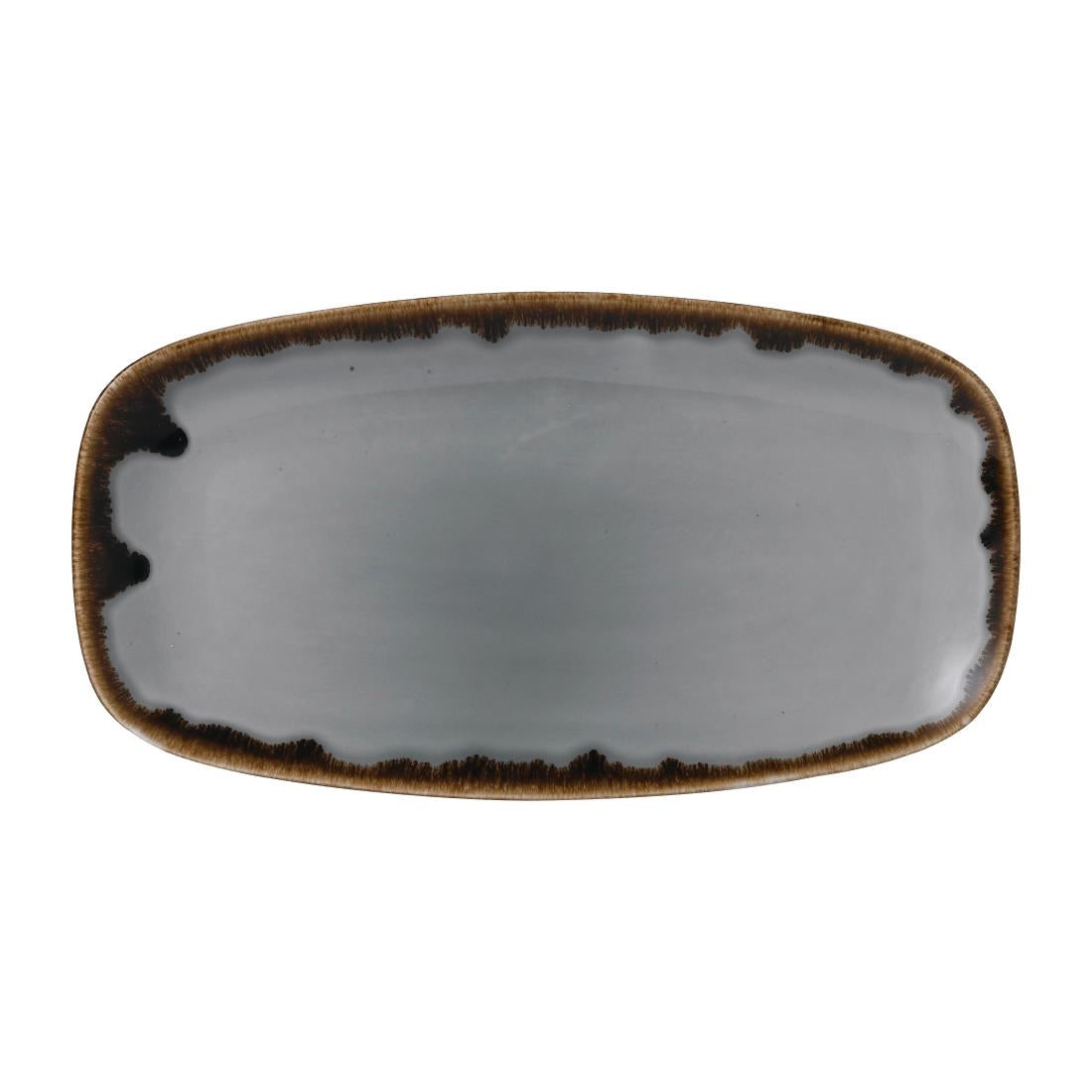 Dudson Harvest Grey Chefs Oblong Plate 352 x 187mm (Pack of 6) - FE368 Plates Churchill