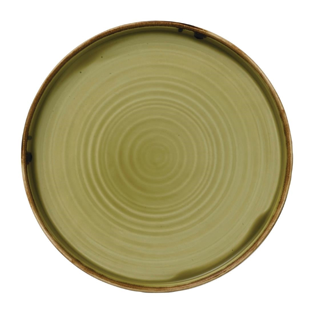 Dudson Harvest Green Walled Plate 260mm (Pack of 6) - FE395 Plates Churchill