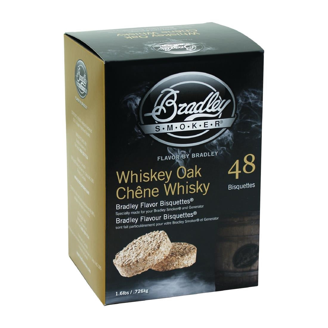 Bradley Food Smoker Whiskey Oak Flavour Bisquette (Pack of 48) - FE643 Bradley