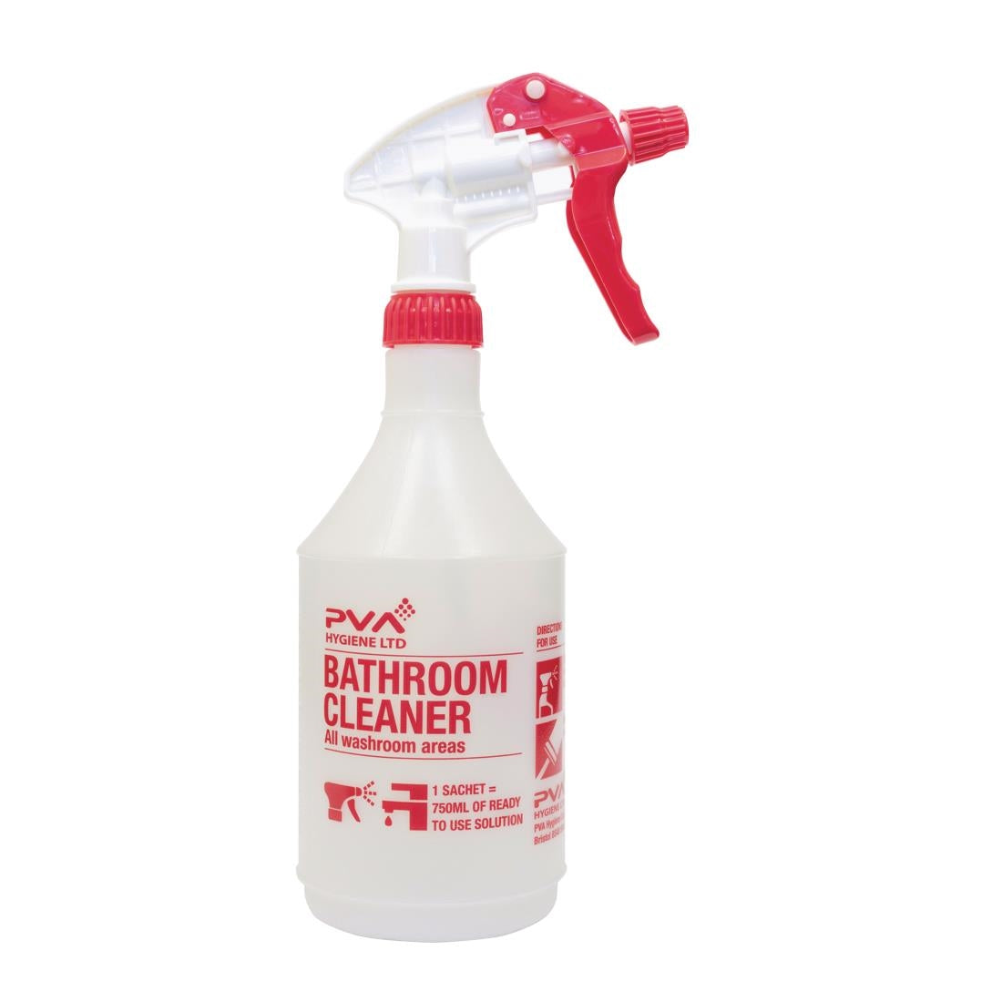 PVA Hygiene Bathroom Cleaner Trigger Spray Bottle 750ml - FE765 PVA Hygiene