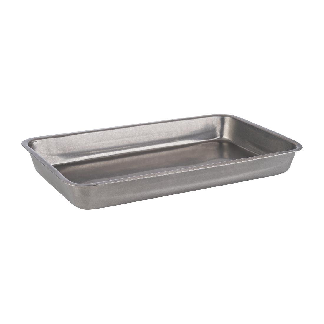 APS Vintage Stainless Steel Serving Tray 255(L)x160(W))mm - FE973 APS