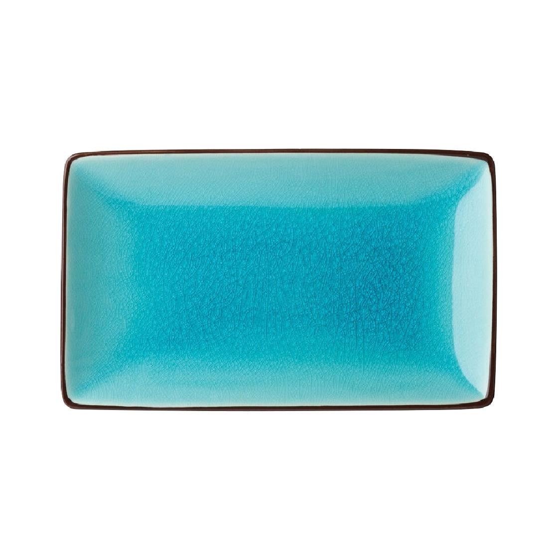 Utopia Soho Aqua Rectangular Plates 210x140mm (Pack of 6) - FH473 Plates Utopia