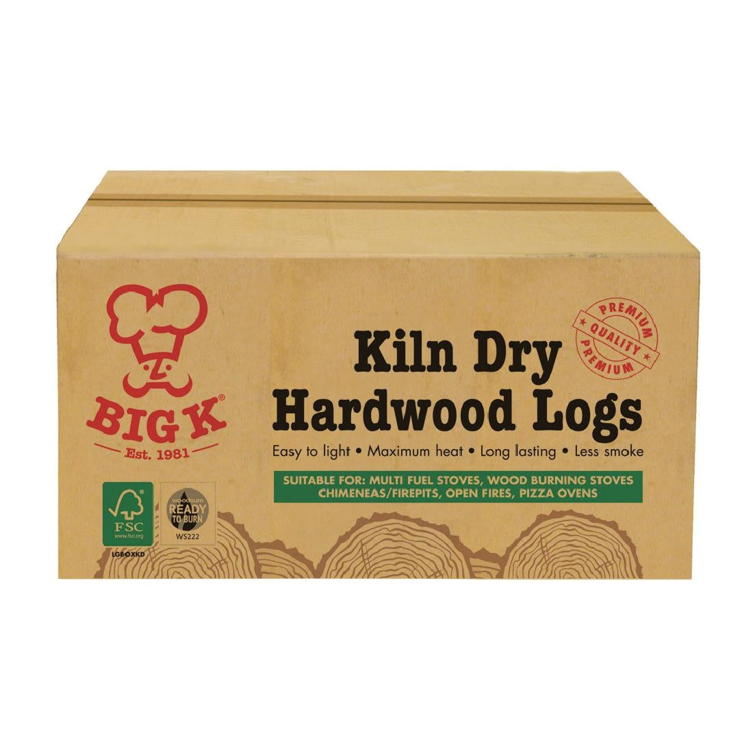 Big K Kiln Dry Hardwood Logs Box 8kg - FJ728 Big K