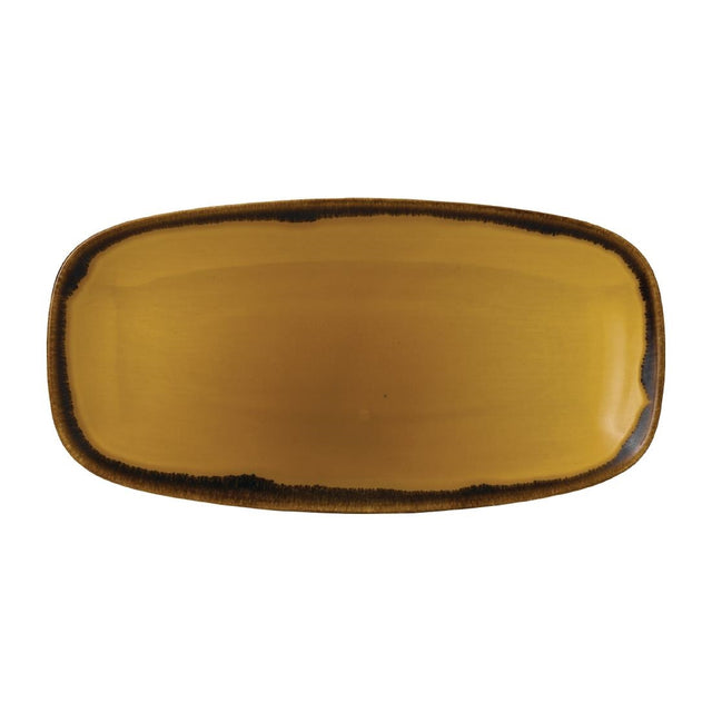 Dudson Harvest Dudson Mustard Chef's Oblong Plate 153mm (Pack of 12) - FJ780 Plates Churchill