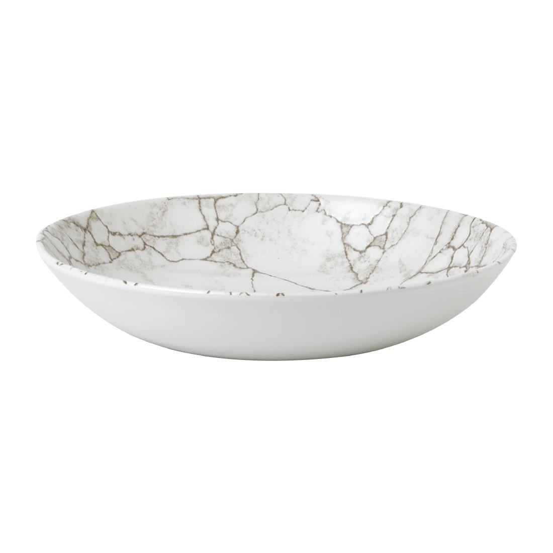 Studio Prints Kintsugi Agate Grey Coupe Bowls 248mm (Pack of 12) - FJ803 Bowls Churchill