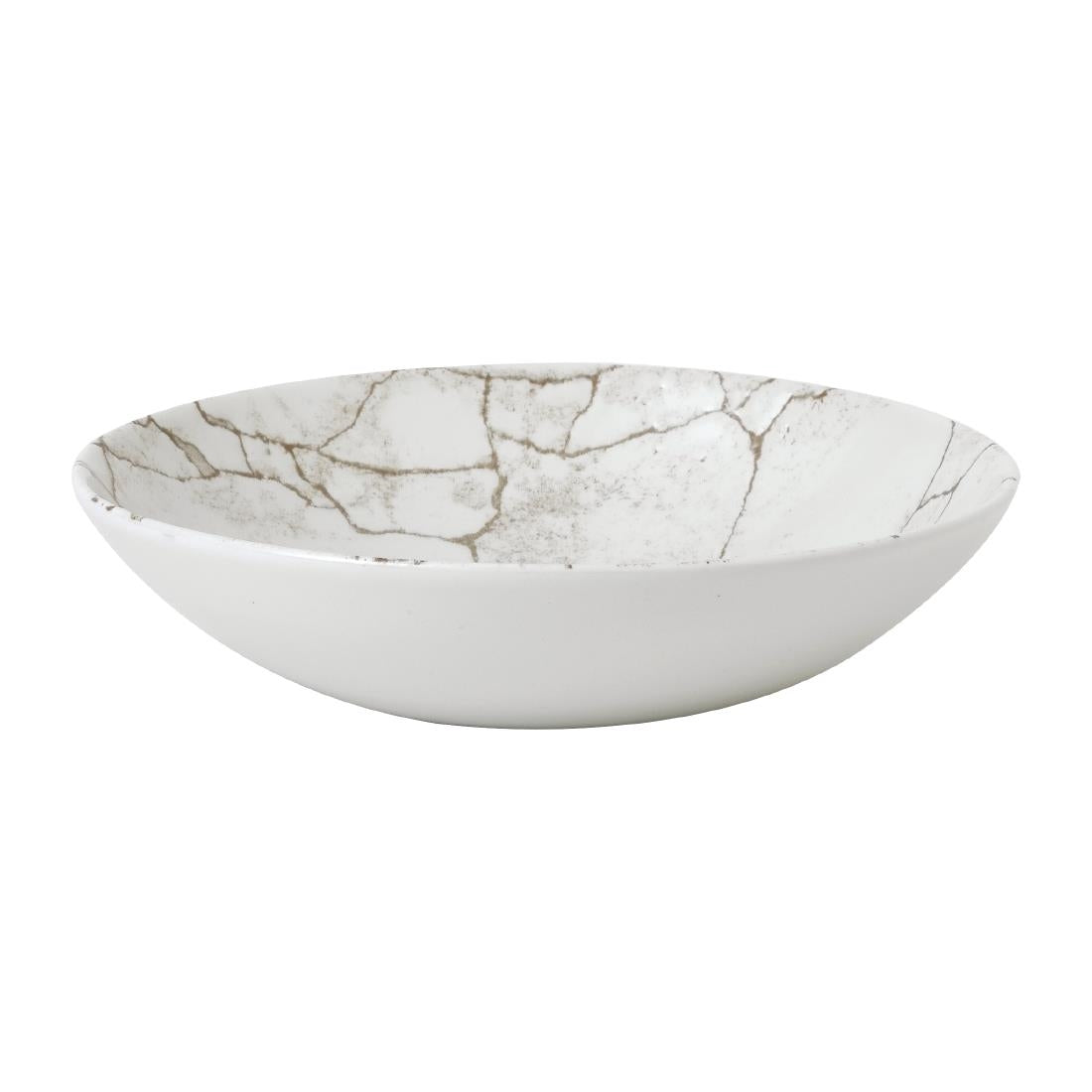 Studio Prints Kintsugi Agate Grey Coupe Bowls 182mm (Pack of 12) - FJ804 Bowls Churchill