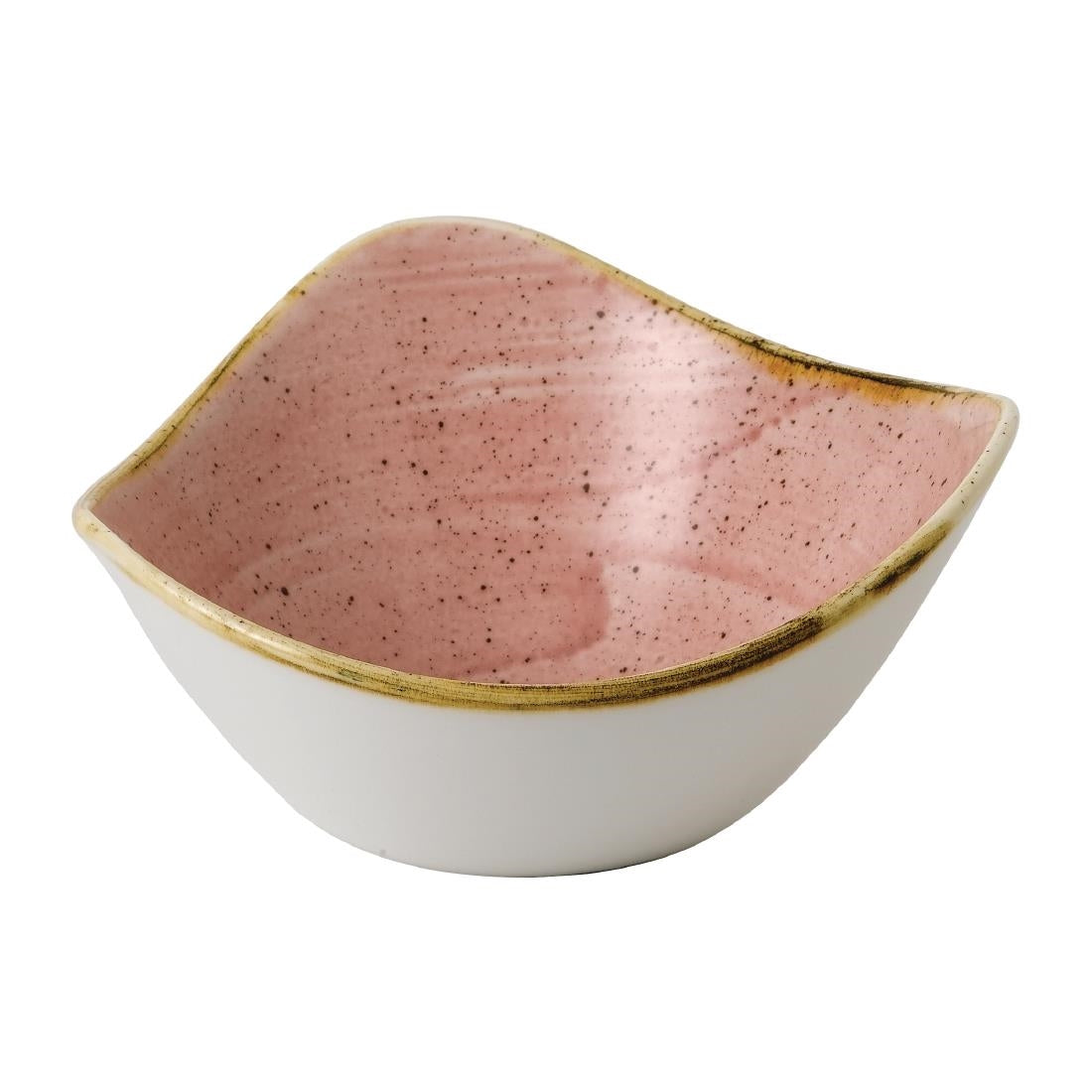 Churchill Stonecast Triangle Bowls Petal Pink 9oz (Pack of 12) - FJ907 Bowls Churchill