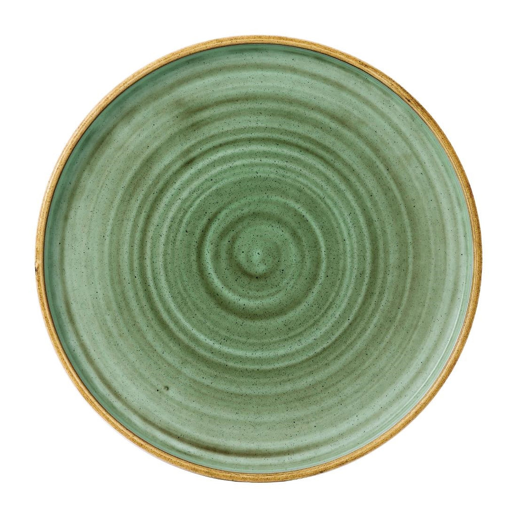 Stonecast Samphire Green Walled Plate 10 1/4 " (Box 6) - FJ914 Plates Churchill