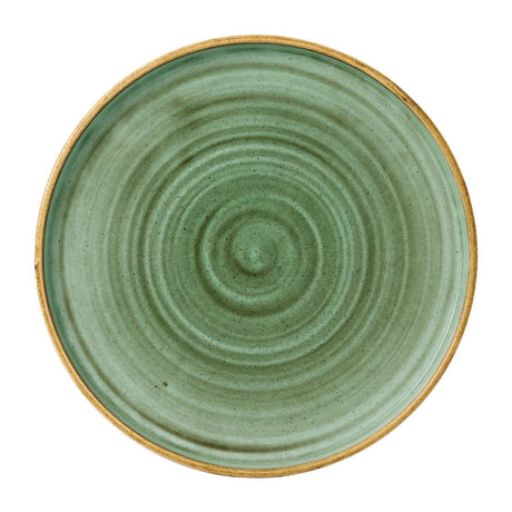 Stonecast Samphire Green Walled Plate 10 1/4 " (Box 6) - FJ914 Plates Churchill
