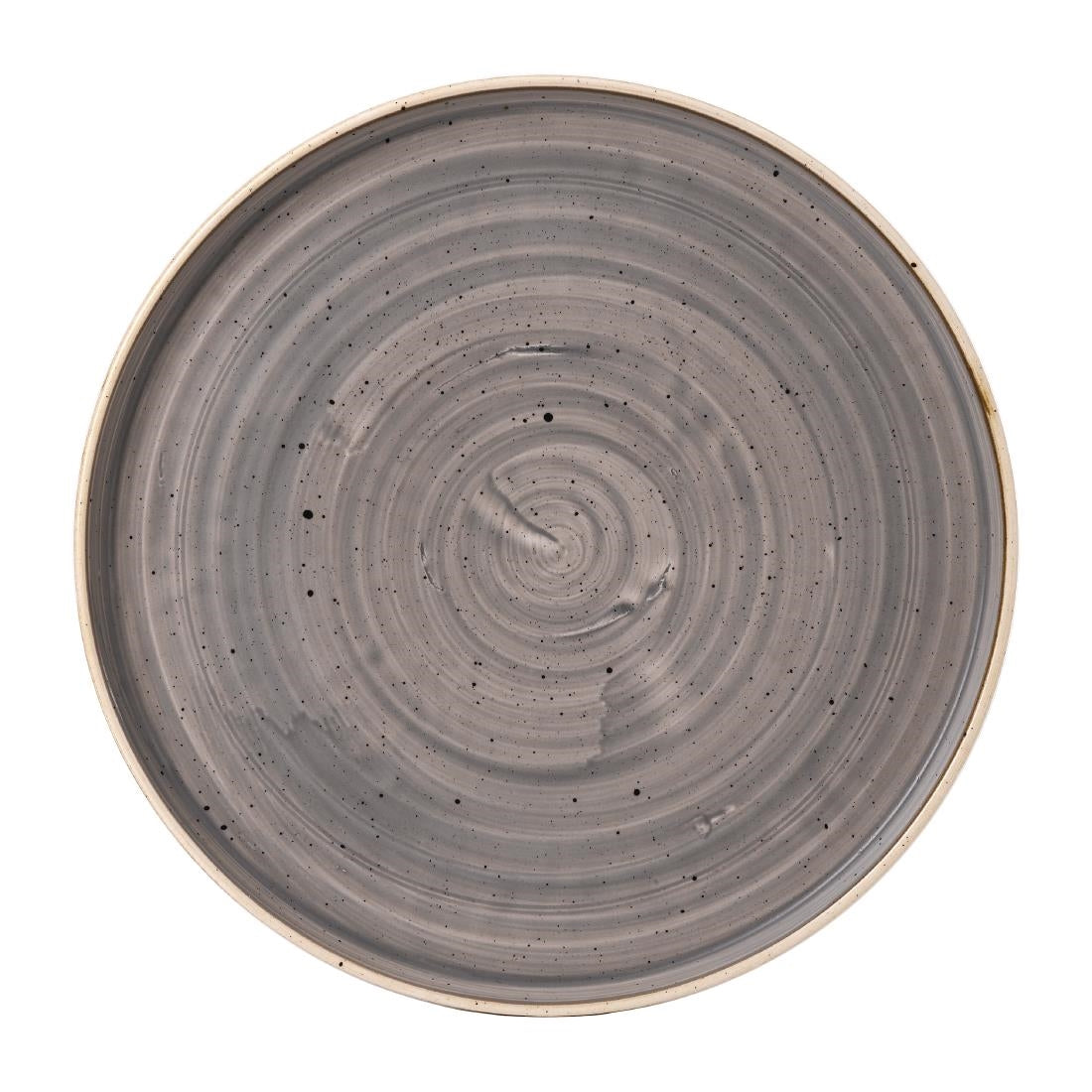 Stonecast Peppercorn Grey Walled Plate 10 3/4 " (Box 6) - FJ918 Plates Churchill