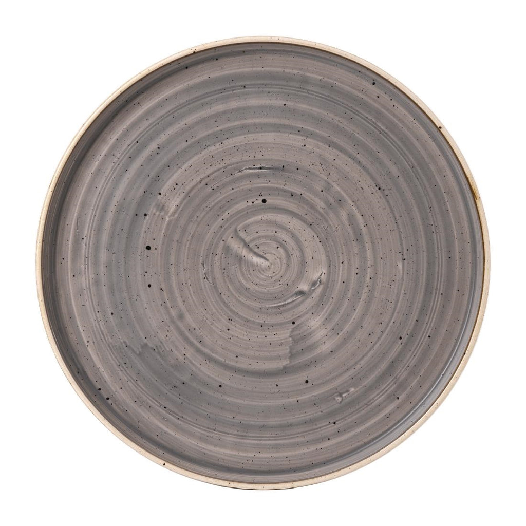 Stonecast Peppercorn Grey Walled Plate 6 1/8 " (Box 6) - FJ919 Plates Churchill