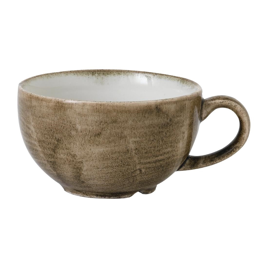 Stonecast Patina Antique Taupe Cappuccino Cup 12oz (Pack of 12) - FJ920 Cups and Mugs Churchill