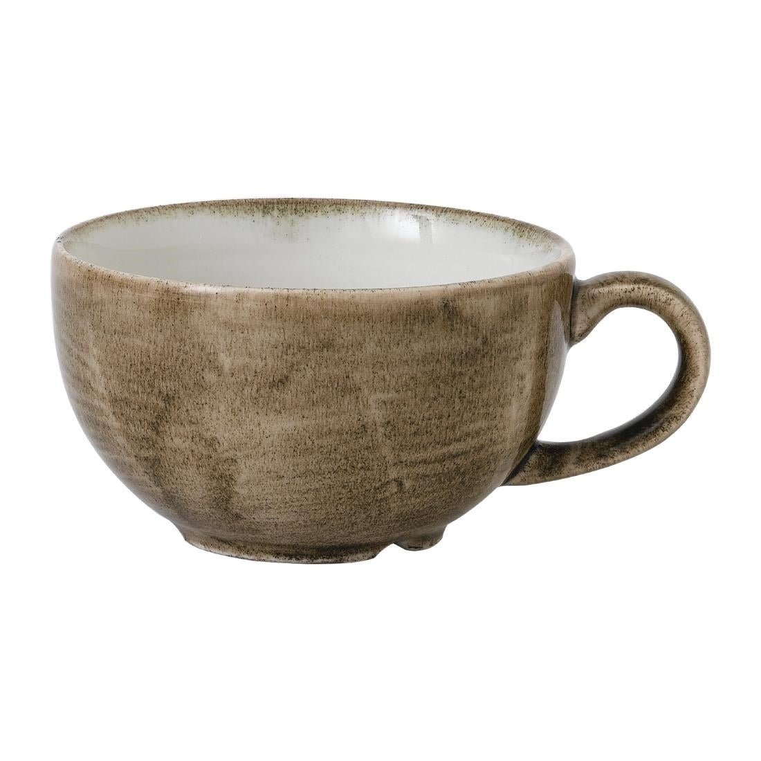 Stonecast Patina Antique Taupe Cappuccino Cup 8oz (Pack of 12) - FJ921 Cups and Mugs Churchill