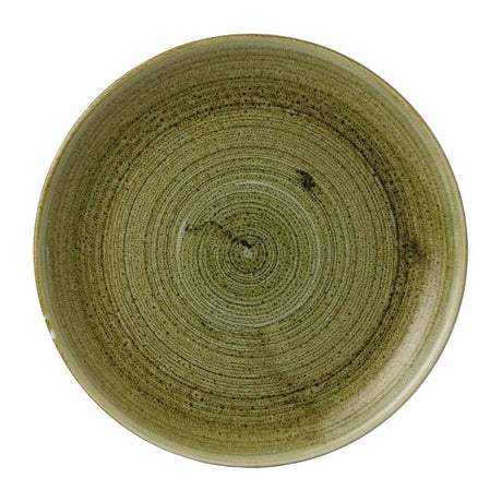Stonecast Plume Olive Coupe Plate 10 1/4 " (Pack of 12) - FJ928 Plates Churchill