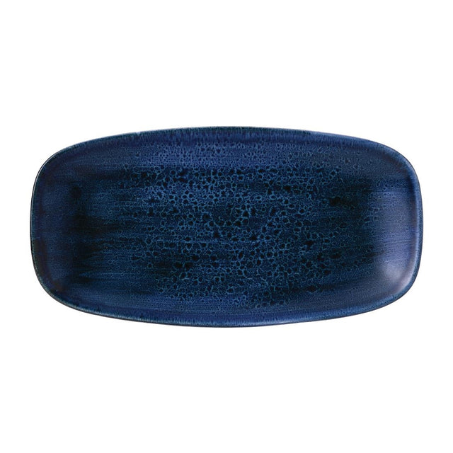Stonecast Plume Ultramarine Chefs' Oblong Plate No. 3 11 3/4 x 6 " (Pack of 12) - FJ953 Plates Churchill
