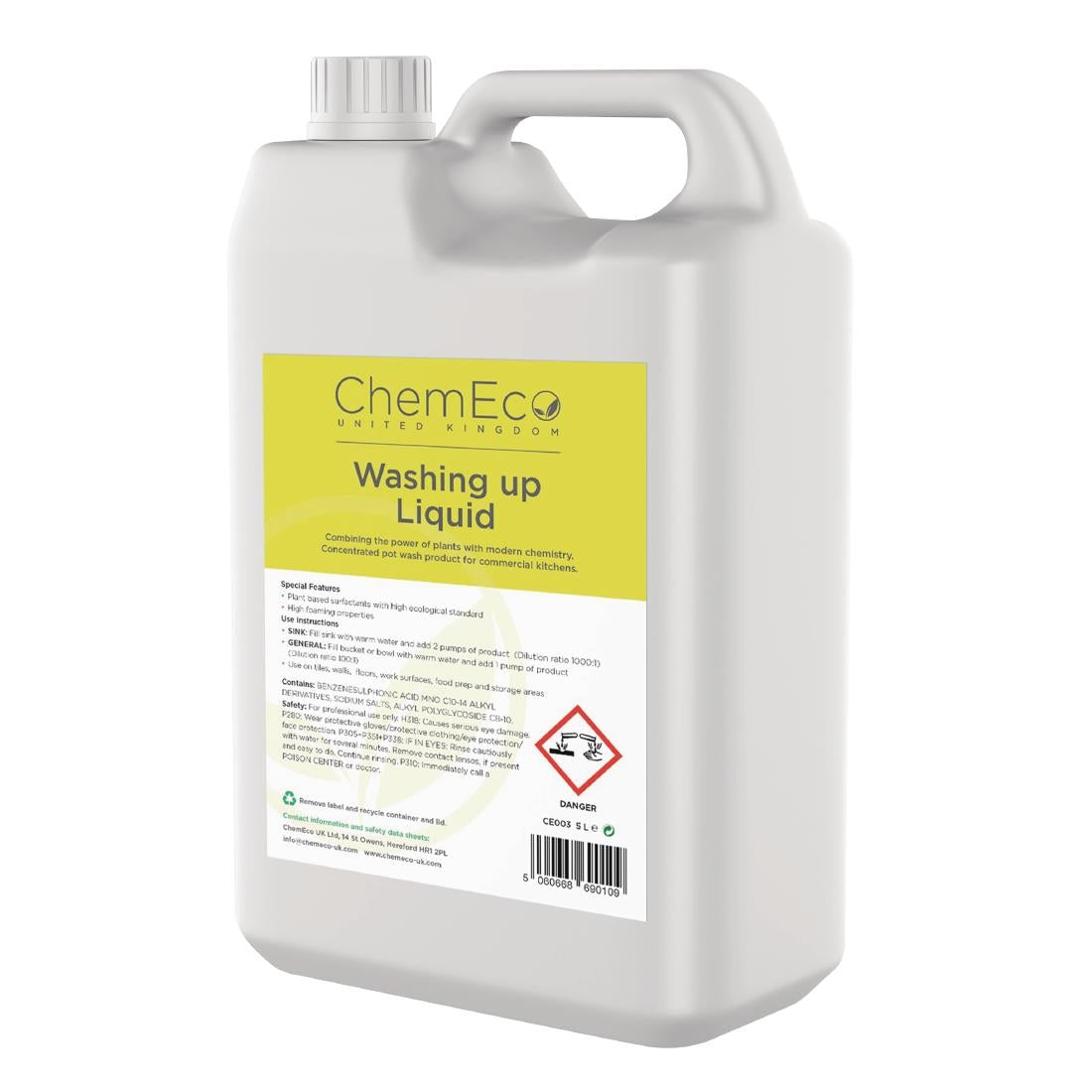 ChemEco Washing Up Liquid 5Ltr - CX944 ChemEco UK