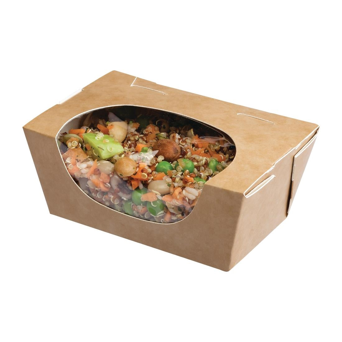 Colpac Zest Compostable Kraft Extra-Small Salad Boxes 375ml / 13oz (Pack of 250) - FP582 Takeaway Food Containers Colpac