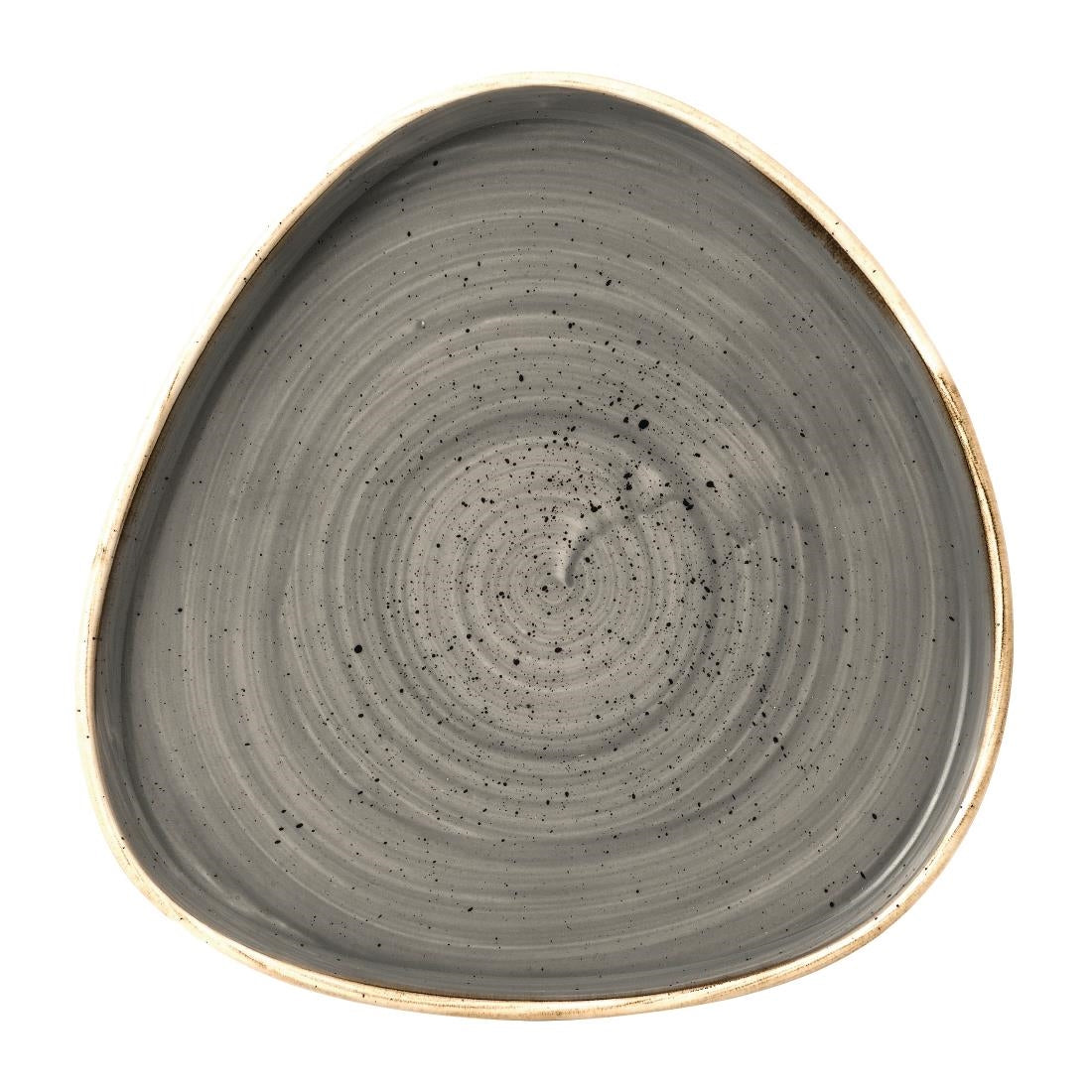 Churchill Stonecast Grey Triangle Walled Chefs Plate 200mm (Pack of 6) - FR033 Plates Churchill