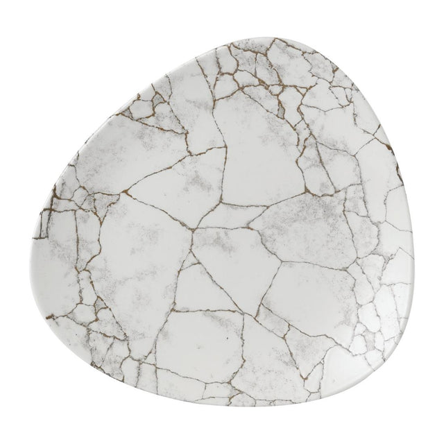 Churchill Studio Prints Kintsugi Agate Grey Lotus Plates 254mm (Pack of 12) - FR059 Plates Churchill