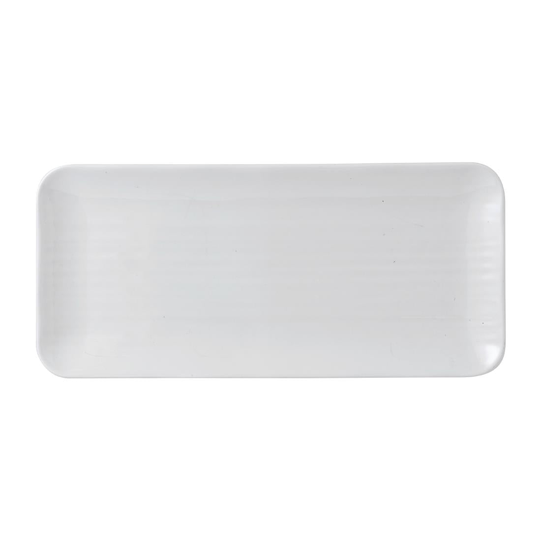 Dudson White Organic Coupe Rect Platter 349 x 158mm (Pack of 6) - FR075 Dudson Crockery Churchill