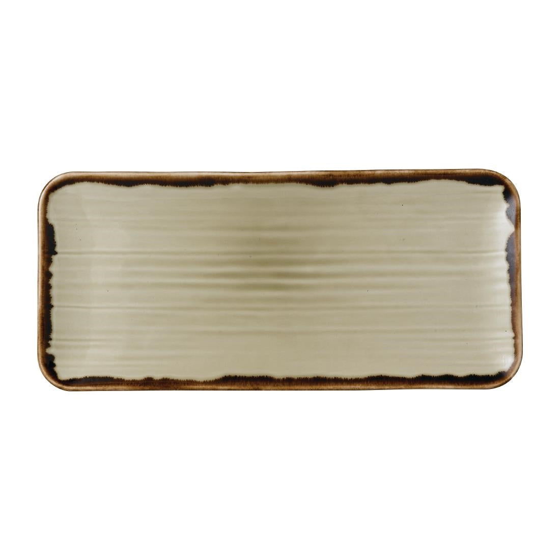 Dudson Harvest Linen Organic Coupe Rect Platter 349 x 158mm (Pack of 6) - FR083 Dudson Crockery Churchill