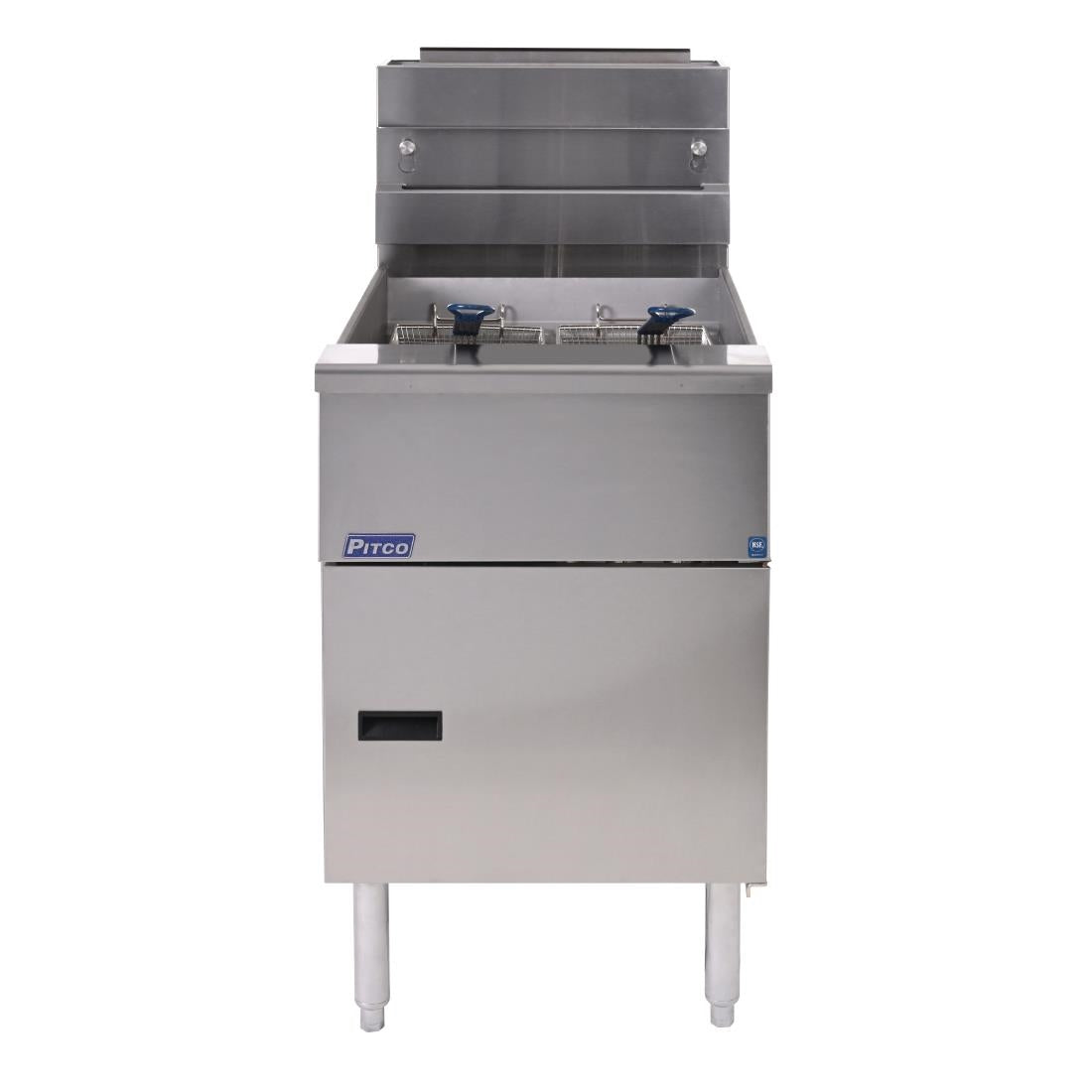 Pitco Twin Basket Single Tank Solstice Natural Gas Fryer SG18S - FS127-N Freestanding Gas Fyers Pitco