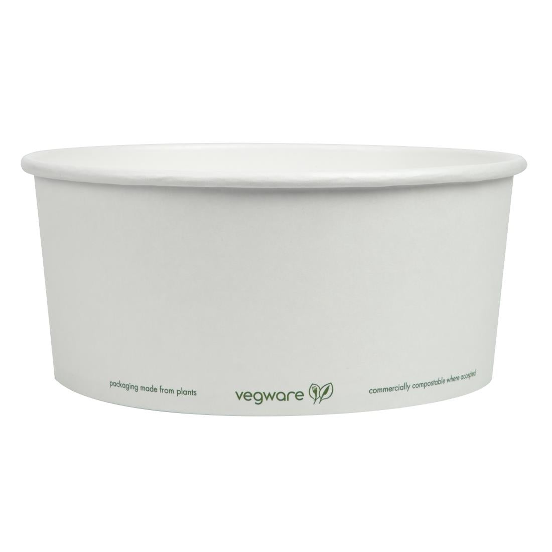 Vegware 185-Series Compostable Bon Appetit Wide PLA-lined Paper Food Bowls 48oz (Pack of 300) - FS178 Takeaway Food Containers Vegware