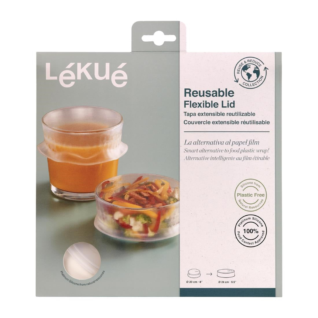 Lekue Reusable Flexible Lid 200mm - FS294 Lekue