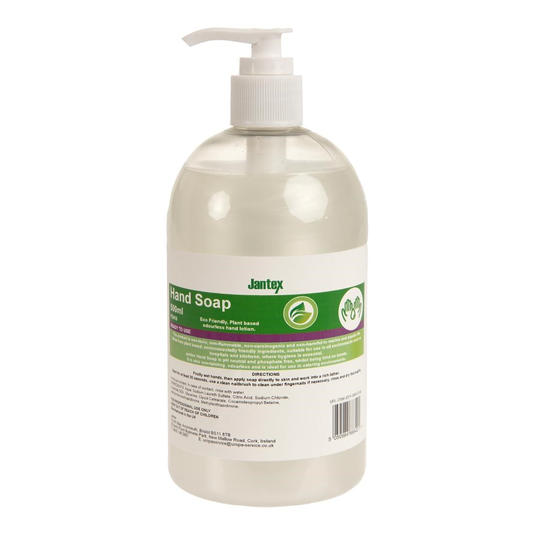 Jantex Green Hand Soap Lotion Ready To Use 500ml - FS418 Jantex