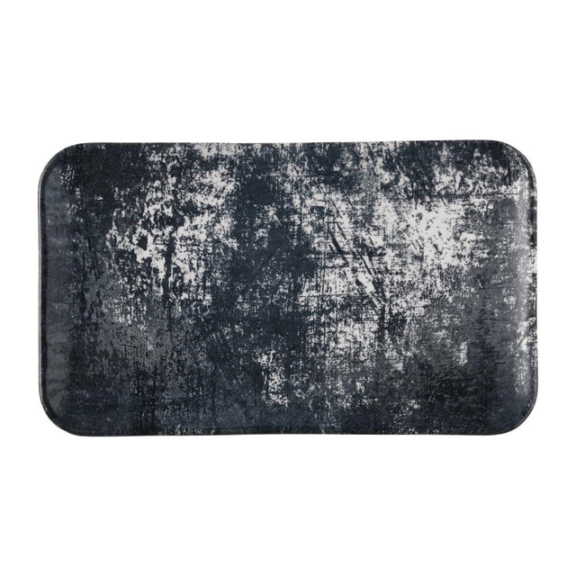 Dudson Makers Urban Organic Rectangular Plate Black 269mmx160mm (Pack of 12) - FS822 Plates Churchill