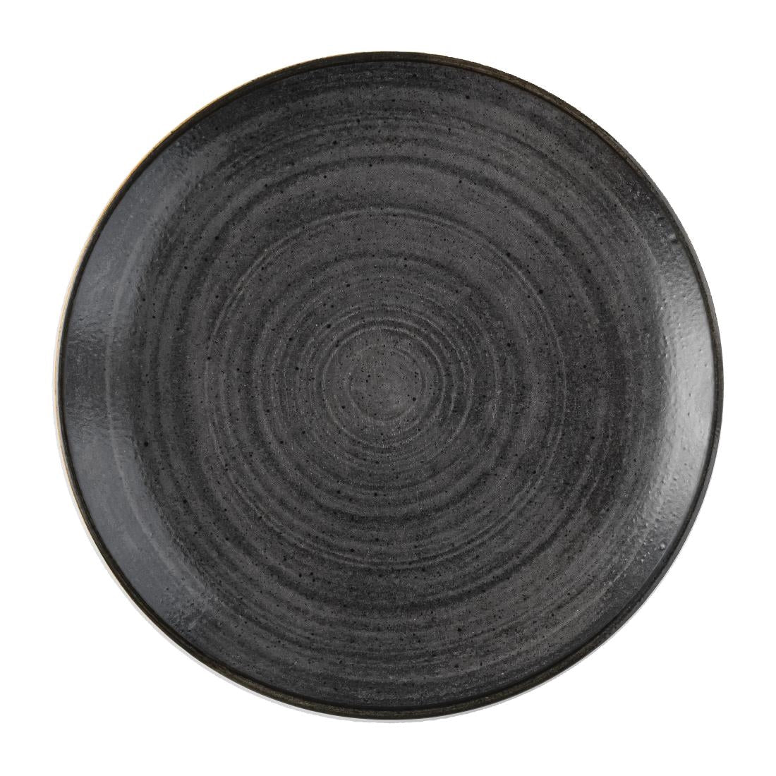 Churchill Stonecast Raw Evolve Coupe Plates Black 219mm (Pack of 12) - FS838 Plates Churchill