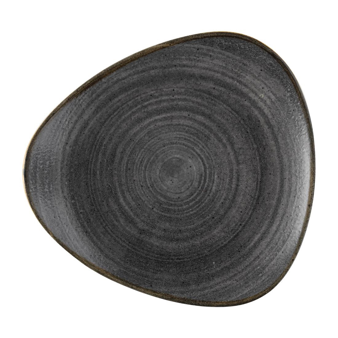Churchill Stonecast Raw Lotus Plate Black 229mm (Pack of 12) - FS843 Plates Churchill