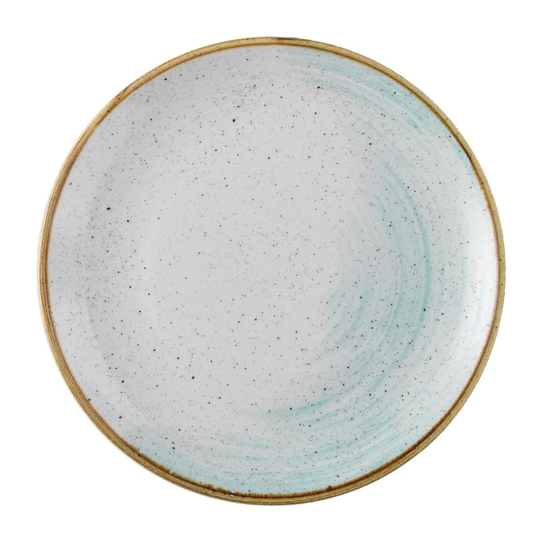 Churchill Stonecast Accents Evolve Coupe Plate Duck egg 260mm (Pack of 12) - FS857 Plates Churchill