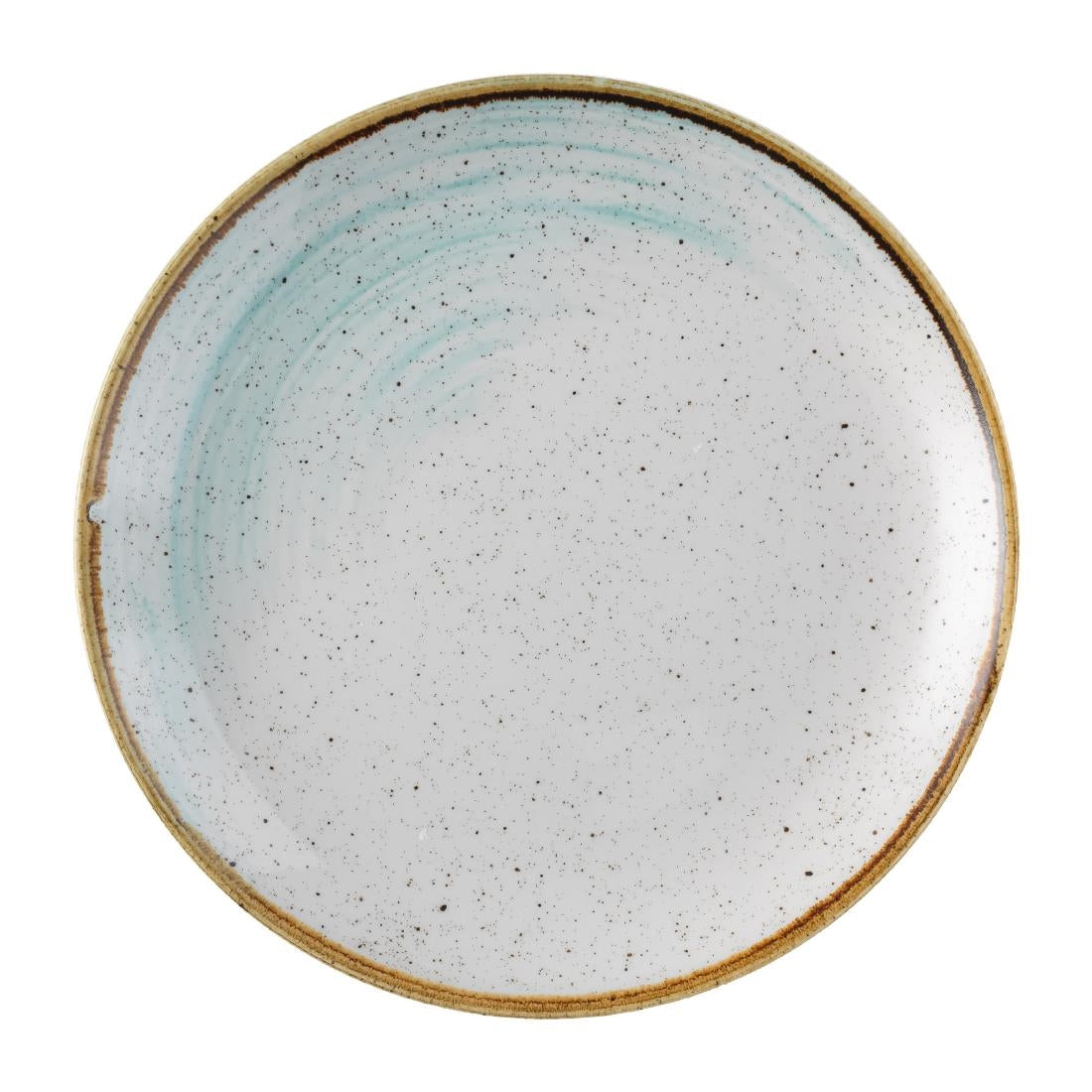 Churchill Stonecast Accents Evolve Coupe Plate Duck egg 219mm (Pack of 12) - FS858 Plates Churchill