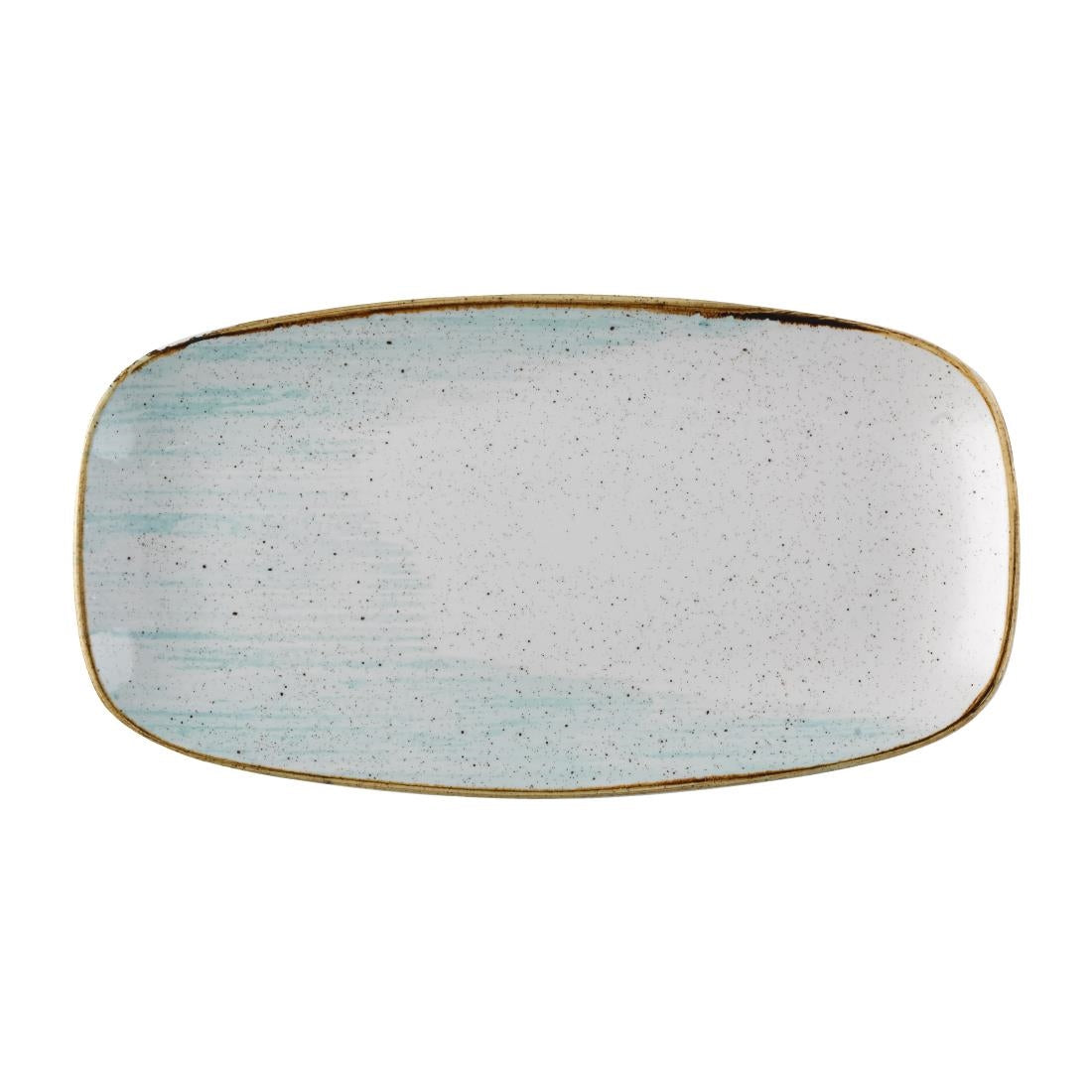 Churchill Stonecast Accents Chefs Oblong Plate Duck egg 348x189mm (Pack of 6) - FS867 Plates Churchill