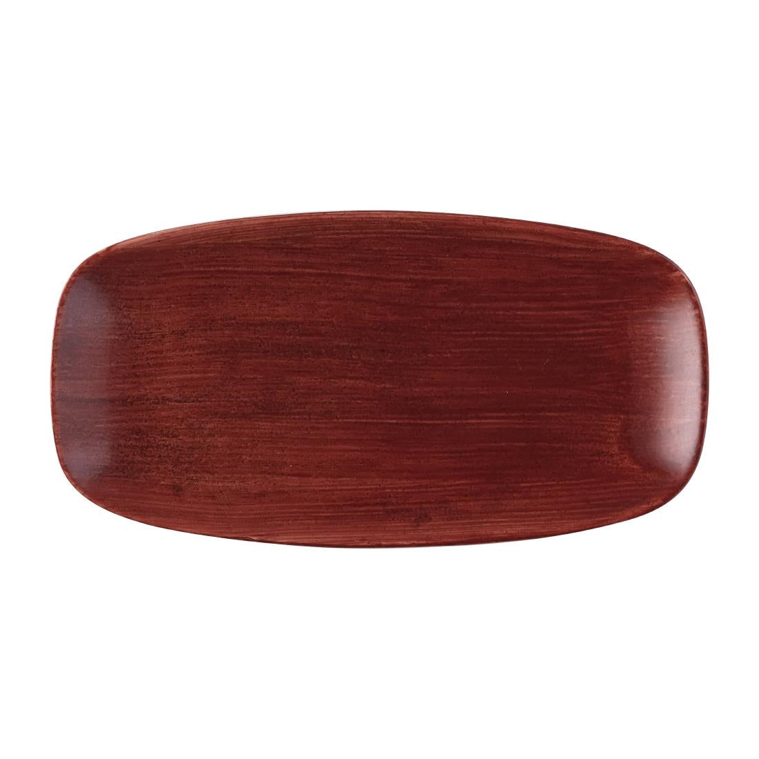 Churchill Stonecast Patina Chefs Oblong Plate Red Rust 287x152mm (Pack of 12) - FS888 Plates Churchill