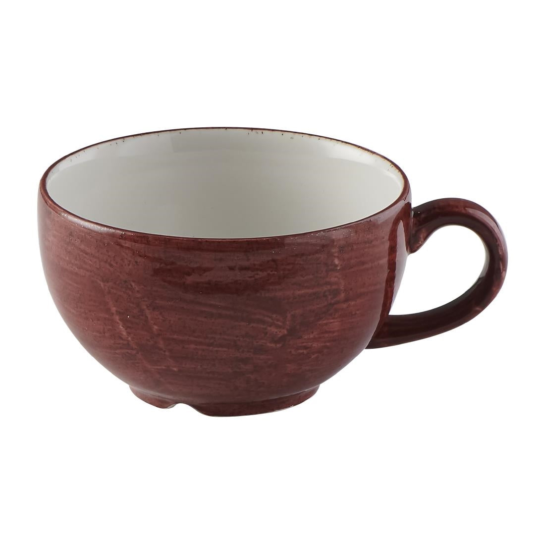 Churchill Stonecast Patina Cappuccino Cup Red Rust 340ml (Pack of 12) - FS890 Cups and Mugs Churchill