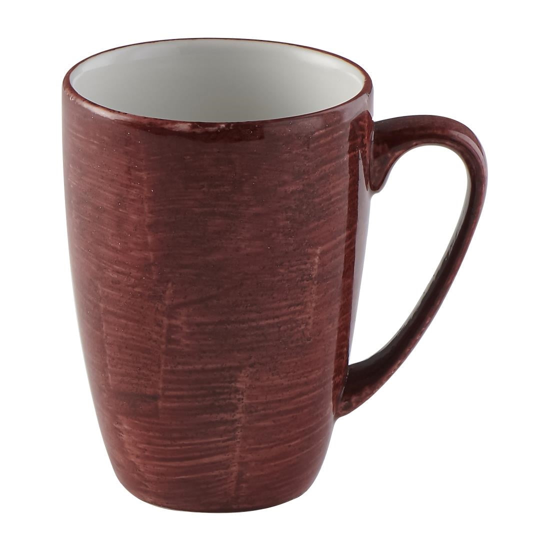 Churchill Stonecast Patina Profile Mug Red Rust 340ml (Pack of 12) - FS895 Churchill Super Vitrified Churchill