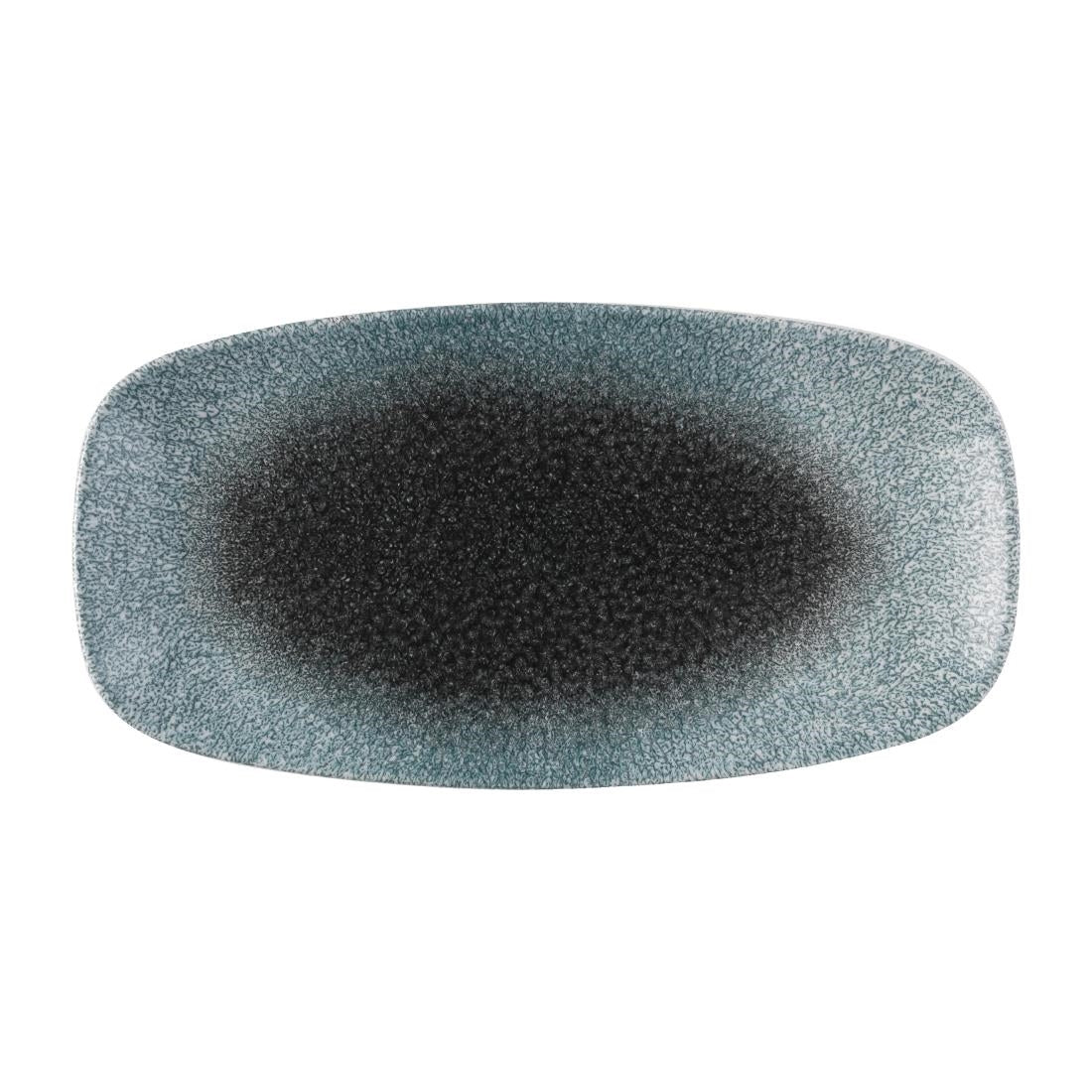 Churchill Raku Duo Chefs Oblong Plate Topaz Quartz 287x152mm (Pack of 12) - FS930 Plates Churchill