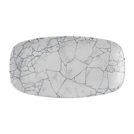 Churchill Studio Prints Kintsugi Pearl Chefs Oblong Plate Grey 348x189mm (Pack of 6) - FS943 Plates Churchill