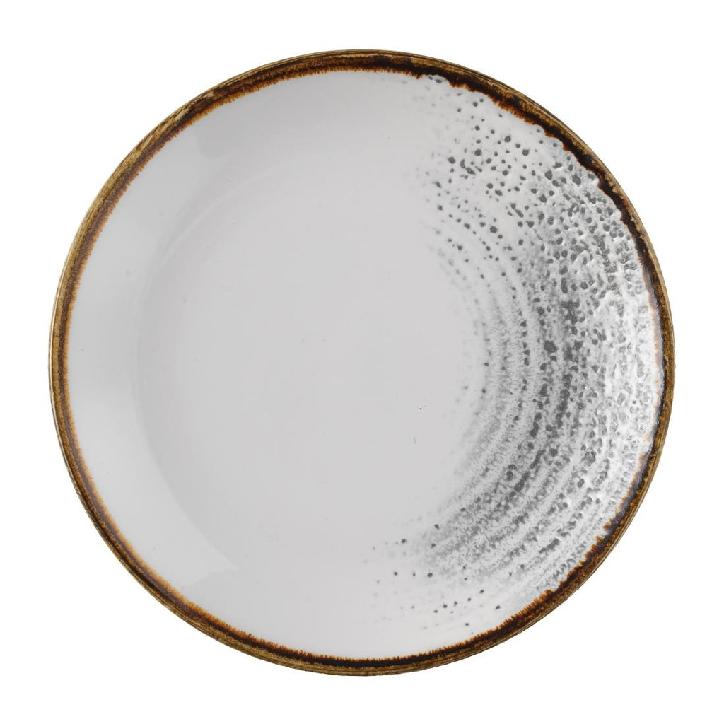 Churchill Studio Prints Homespun Accents Jasper Evolve Coupe Plate Grey 165mm (Pack of 12) - FS947 Plates Churchill